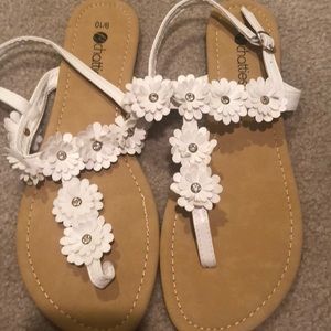 White sandals